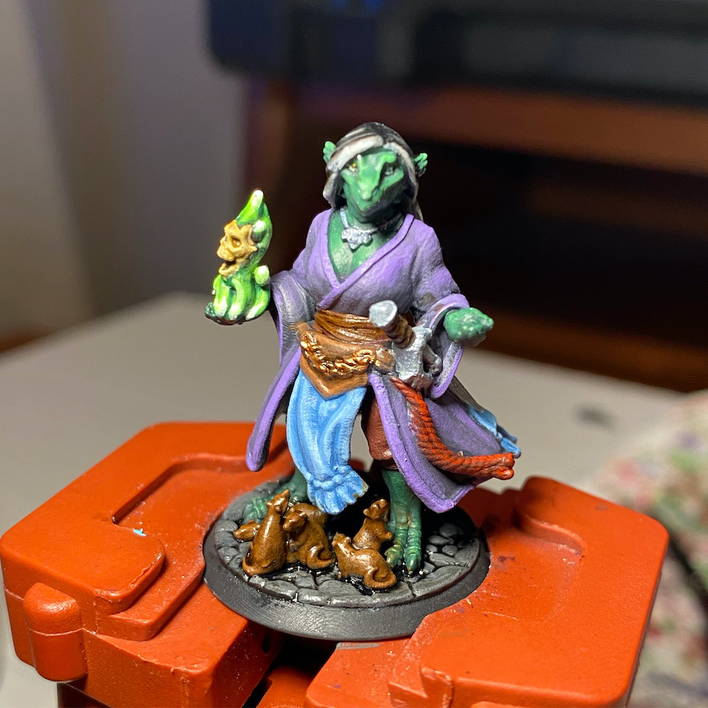 Front view of the painted mini