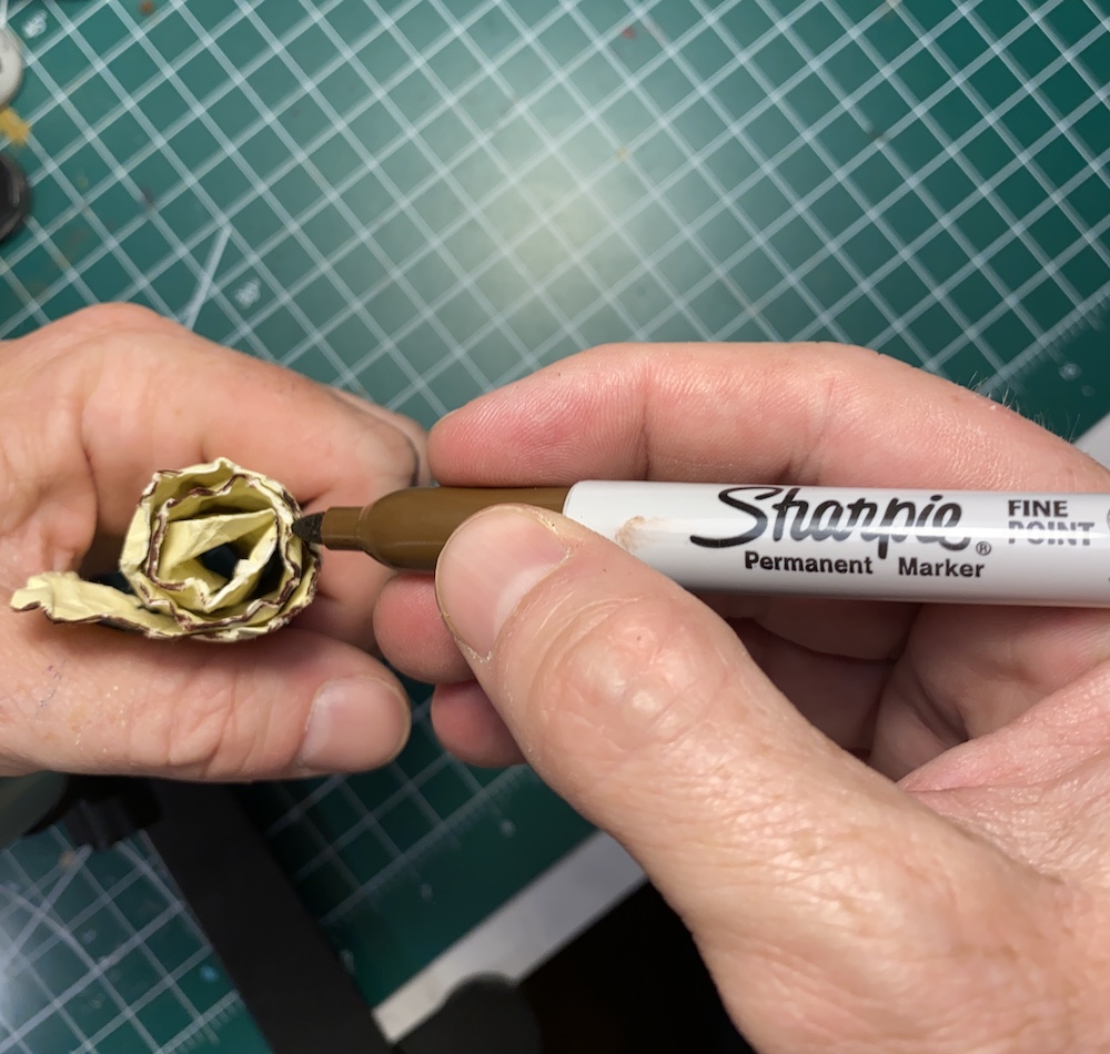 shade the edges with a Sharpie