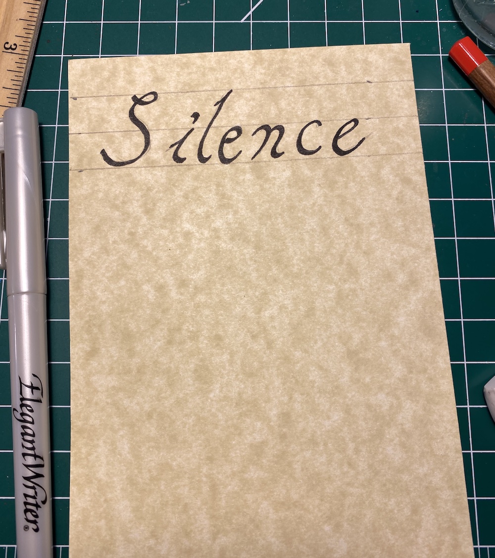 Trace over the pencil with a pen