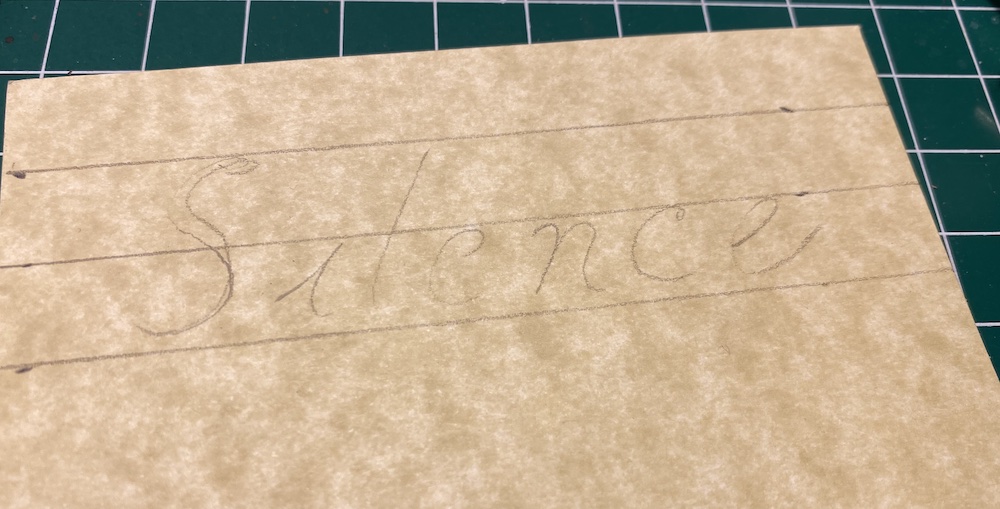 Penciled in letters