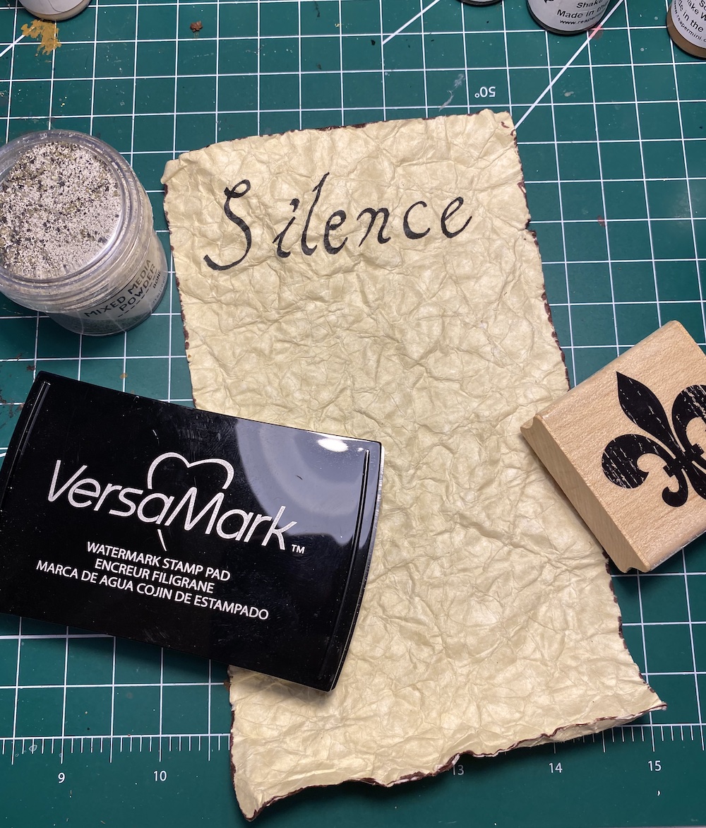 Preparing to emboss