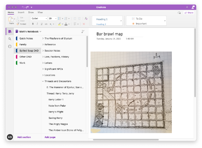 Organizing Campaigns With Microsoft OneNote