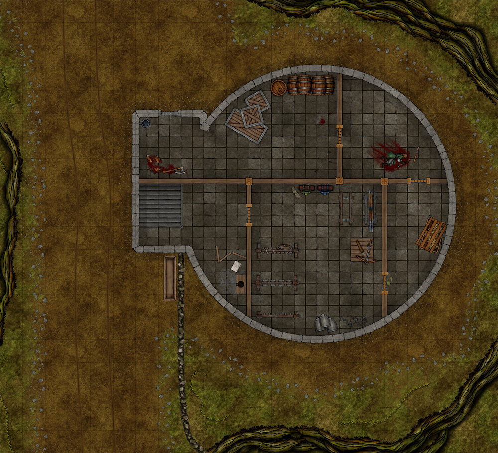 Map of a tower.